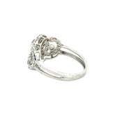 18k White Gold and Diamond Fancy Ring in size 5.5 and total gold weight of 2.95g